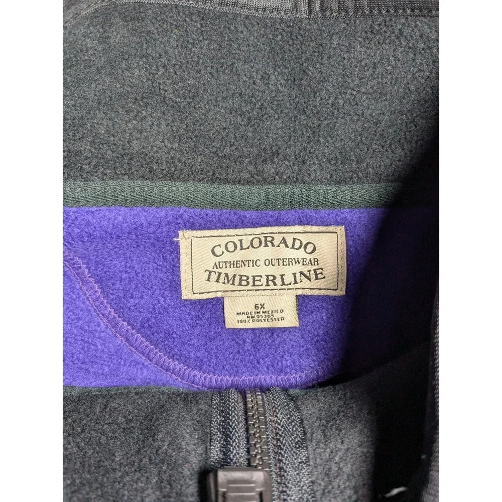 Colorado Timberline Women's Purple and‎ Black Full Zip Fleece Vest Size 6X